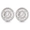 925 Silver Rhodium Plated CZ Set Stud Earrings