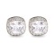 925 Silver Rhodium Plated CZ Set Stud Earrings