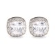 925 Silver Rhodium Plated CZ Set Stud Earrings