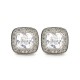 925 Silver Rhodium Plated CZ Set Stud Earrings