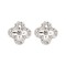 925 Silver Rhodium Plated CZ Set Stud Earrings