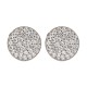 925 Silver Rhodium Plated CZ Set Stud Earrings