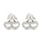 925 Silver Rhodium Plated CZ Set Stud Earrings