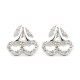 925 Silver Rhodium Plated CZ Set Stud Earrings