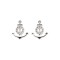 925 Silver Rhodium Plated CZ Set Stud Earrings