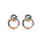 925 Silver Rhodium Plated CZ Set Stud Earrings