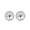 925 Silver Rhodium Plated CZ Set Stud Earrings