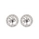 925 Silver Rhodium Plated CZ Set Stud Earrings