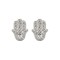 925 Silver Rhodium Plated CZ Set Stud Earrings