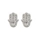 925 Silver Rhodium Plated CZ Set Stud Earrings