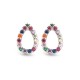 925 Silver Rhodium Plated CZ Set Stud Earrings