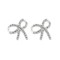 925 Silver Rhodium Plated CZ Set Stud Earrings
