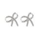 925 Silver Rhodium Plated CZ Set Stud Earrings
