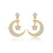 925 Silver 14ct Gold Plated CZ Set Stud Earrings