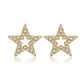 925 Silver 14ct Gold Plated CZ Set Stud Earrings