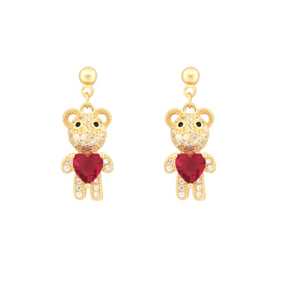 925 Silver 14ct Gold Plated CZ Set Stud Earrings