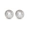 925 Silver Rhodium Halo CZ Stud Earrings White