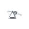 925 Silver Rhodium CZ Set Twin Triangle Ring