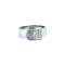 925 Silver Rhodium CZ Set Buckle Ring