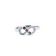 925 Silver Rhodium CZ Set Infinity Ring