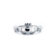 925 Silver Rhodium Claddagh Ring