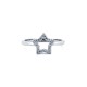 925 Silver Rhodium CZ Set Dress Ring