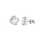 925 Silver Rhodium Clover Stud Earrings MOP