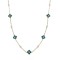 925 Silver 14ct Gold Plated CZ Set Clover Necklace Green