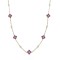 925 Silver 14ct Gold Plated CZ Set Clover Necklace Red