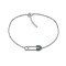 925 Silver Rhodium CZ Set Plated Safety Pin Bracelet