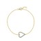 925 Silver 14ct Gold Plated CZ Set Heart Bracelet
