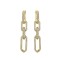 925 Silver 14ct Gold Plated CZ Set Earrings