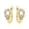 925 Silver 14ct Gold Plated CZ Set Earrings