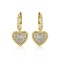 925 Silver 14ct Gold Plated CZ Set Earrings