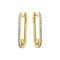 925 Silver 14ct Gold Plated CZ Set Earrings