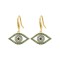 925 Silver 14ct Gold Plated CZ SetEvil Eye Earrings