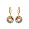 925 Silver 14ct Gold Plated CZ Set Earrings
