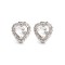925 Silver Rhodium Plated CZ Set Stud Earrings