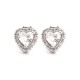 925 Silver Rhodium Plated CZ Set Stud Earrings