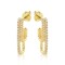 925 Silver 14ct Gold Plated CZ Set Stud Earrings