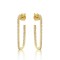 925 Silver 14ct Gold Plated CZ Set Stud Earrings