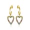 925 Silver 14ct Gold Plated Multi Col CZ Set Earrings