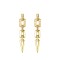 925 Silver 14ct Gold Plated CZ Set Stud Drop Earrings