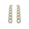 925 Silver 14ct Gold Plated CZ Set Stud Drop Earrings