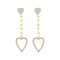 925 Silver 14ct Gold Plated CZ Set Stud Drop Earrings