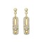 925 Silver 14ct Gold Plated CZ Set Stud Drop Earrings