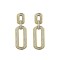 925 Silver 14ct Gold Plated CZ Set Stud Drop Earrings