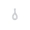 925 Silver CZ Set Tear Drop Pendant