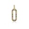 925 Silver 14ct Gold Plated Multi Col CZ Set Pendant
