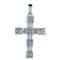 925 Silver Rhodium Plated CZ Set Cross